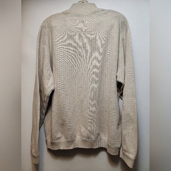Tommy Bahama 1/4 Zipper Beige Pullover ‎ Sweater - Picture 5 of 13